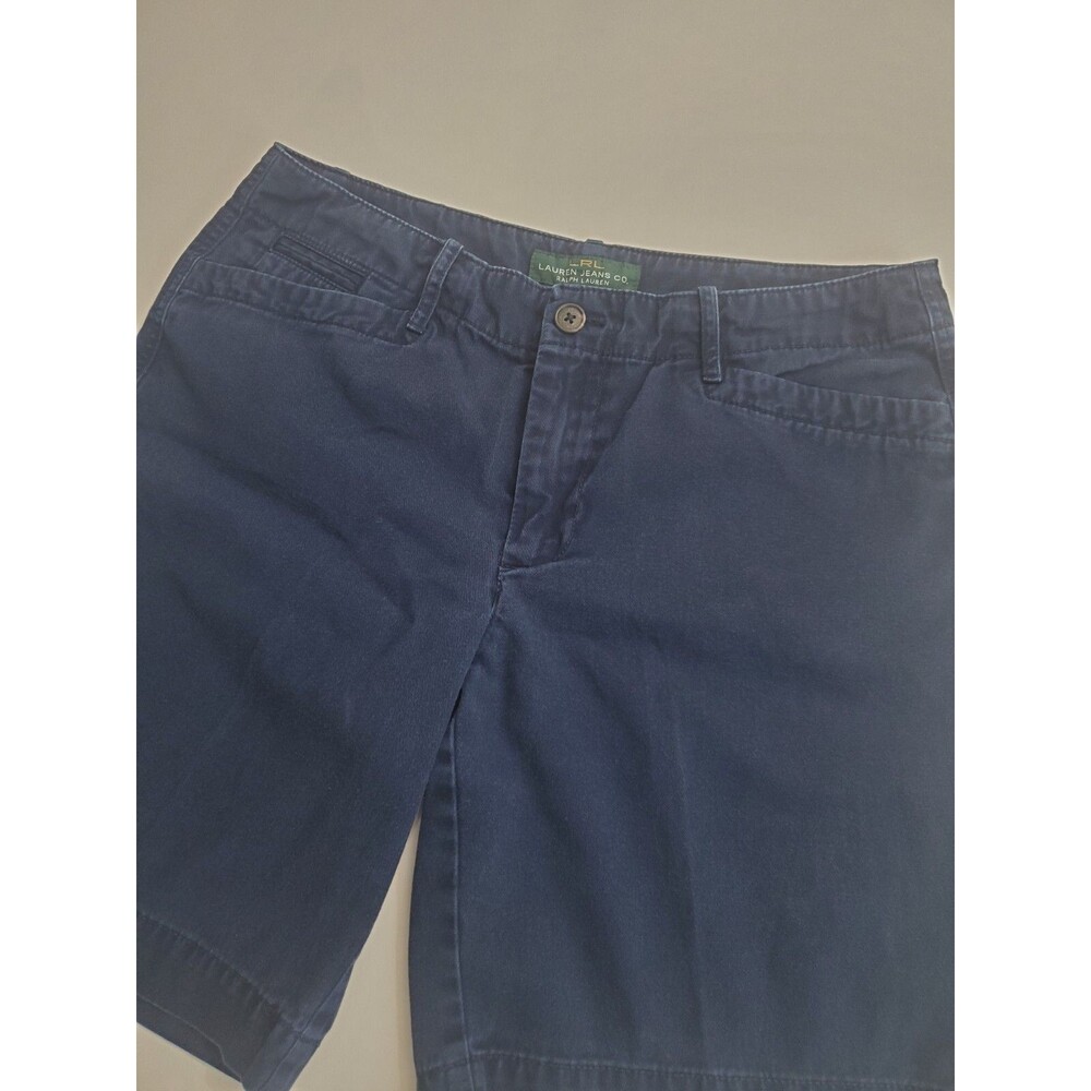 Lauren Ralph Lauren Women's Chino Casual Shorts, Blue, 6‎
